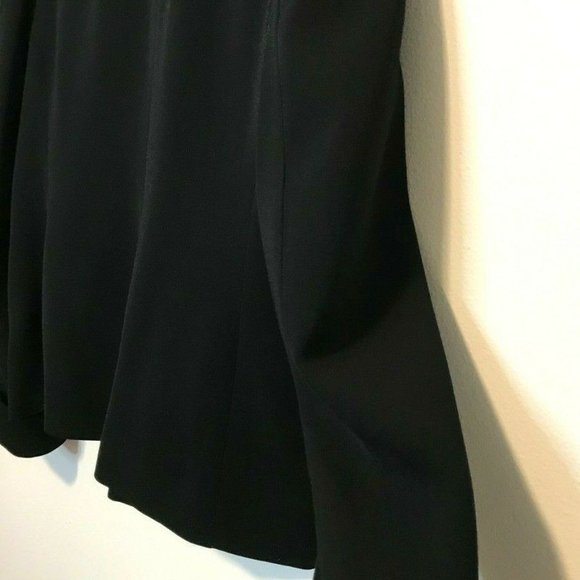 Ralph Lauren Faux Fur Neckline Black Wool Career Button Blazer - Picture 3 of 9